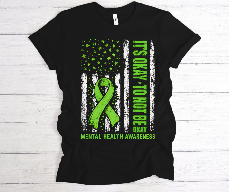 Its Okay not to be Okay Green Ribbon