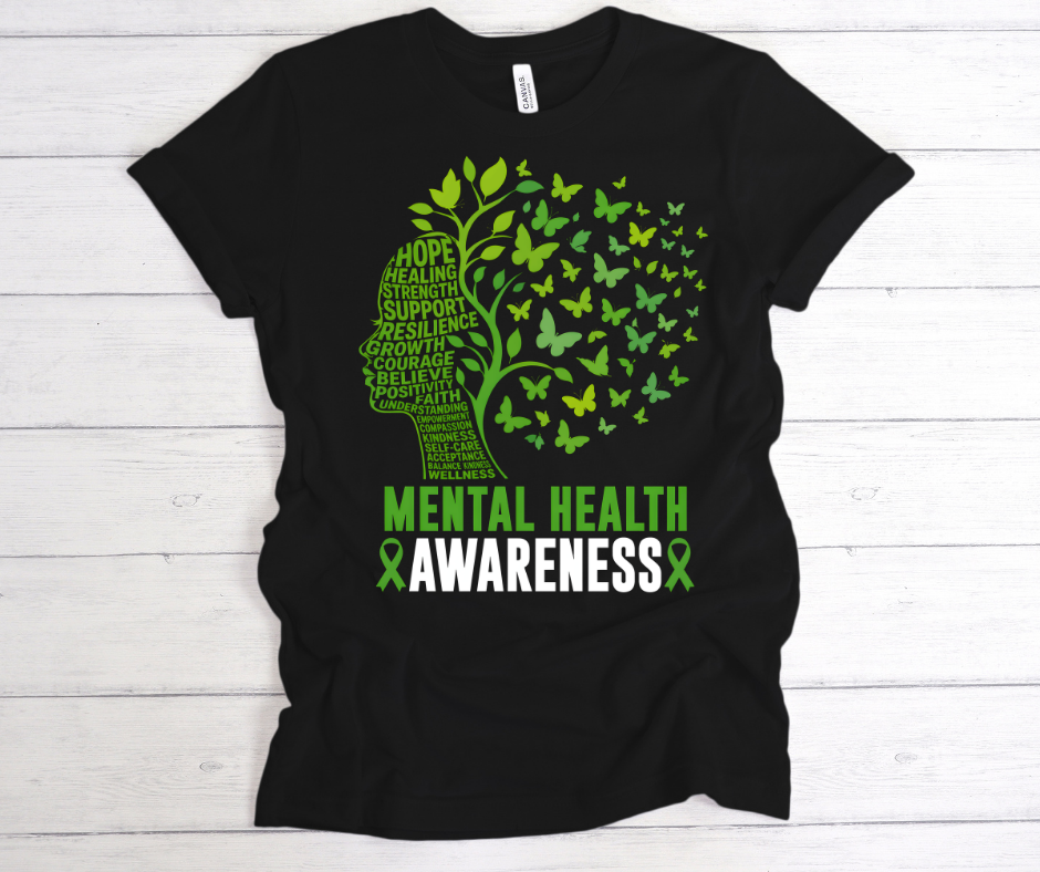 Mental Health Awareness Green Tree