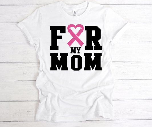 Black for my mom Breast Cancer DTF Print